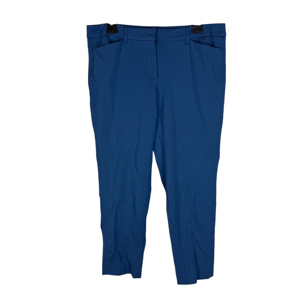 White House Black Market Pants Women's 10R Blue Stretch Mid-Rise Slim‎ Fit Ankle